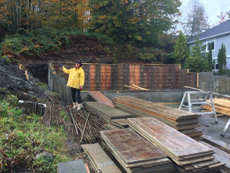 The basement/garage for the house next door.